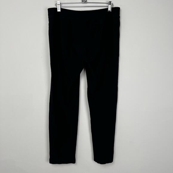 Eileen Fisher Small Petite Black Viscose Knit Pull On Ankle Cropped Legging Pant - Picture 2 of 8